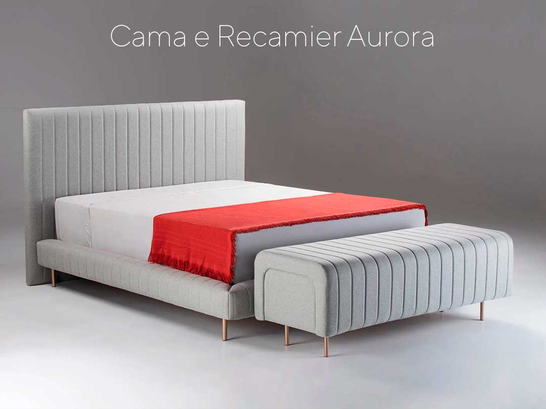 Cama e Recamier Aurora - Cama de Alto Padrão - Romanzza Perdizes